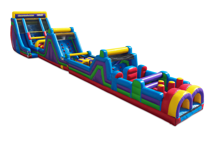 Vertical Rush, 30' Rock Climb and 40' Obstacle Course Vertical Rush, 30' Rock Climb and 40' Obstacle Course